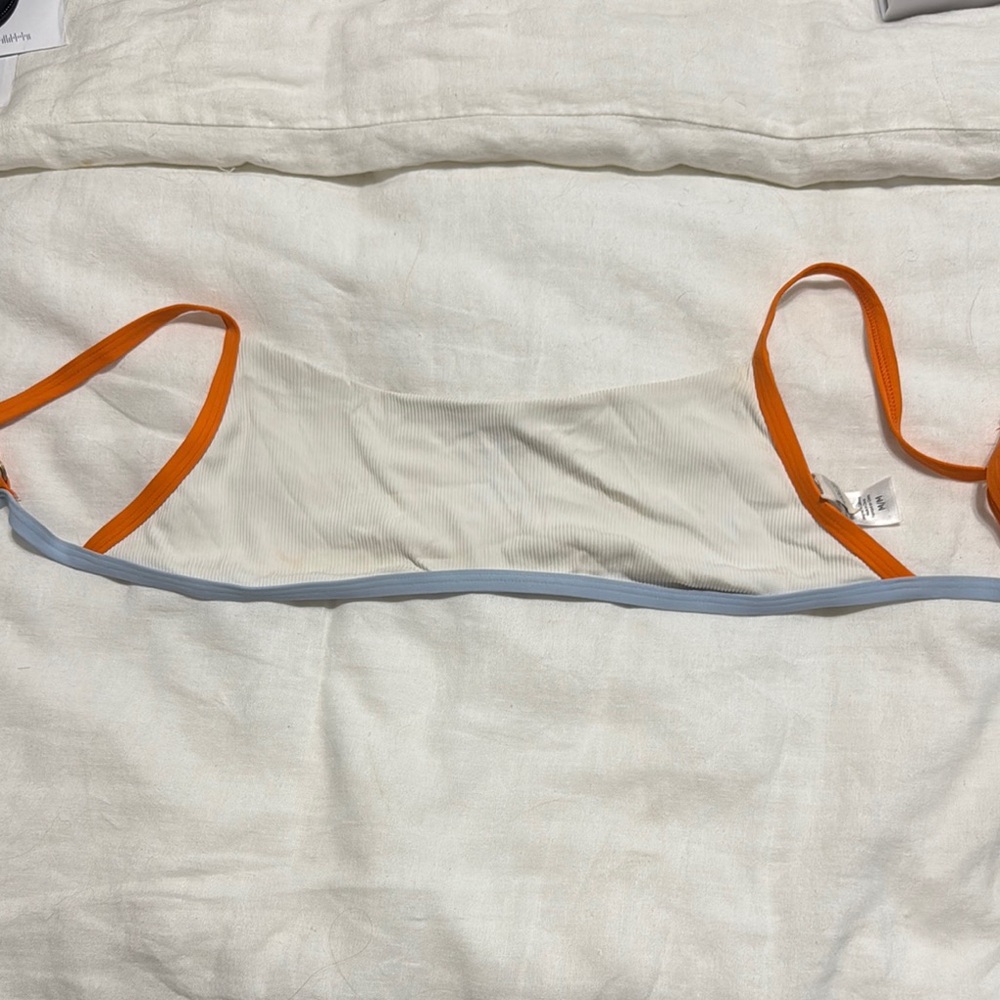 Orange and Blue Strappy swim Top